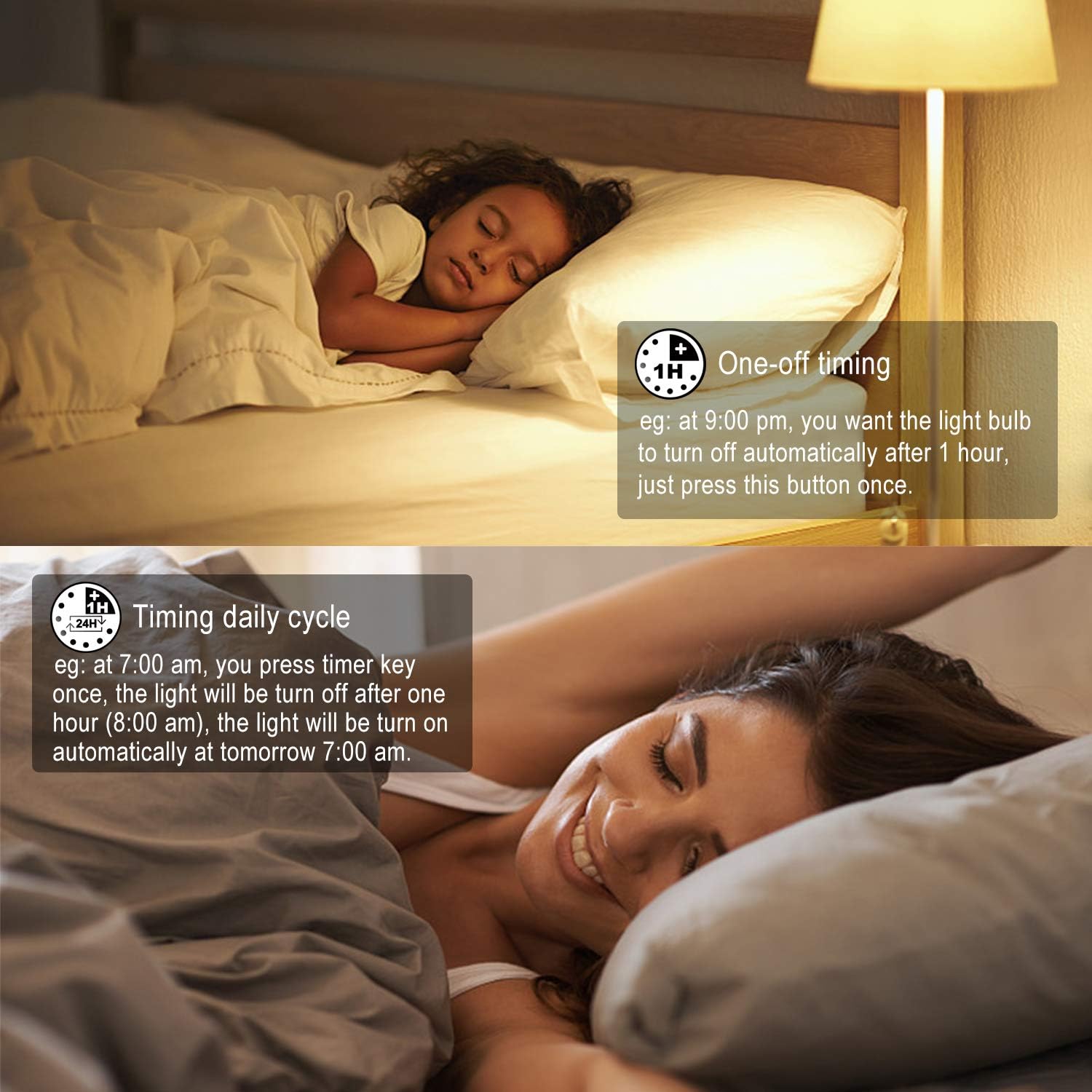 Colour Changing B22 RGBW LED Light Bulb 10W with Remote 2 Pack