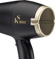 Keratin Hair Dryer & Diffuser Set – 2200W, Heat Protection, Paddle Brush, Black