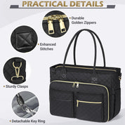 Women’s Laptop Tote Bag – 15.6" Work, Teacher & Nurse Briefcase with Insulated Pocket