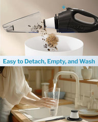 Powools Silver Handheld Cordless Vacuum Cleaner with LED Light