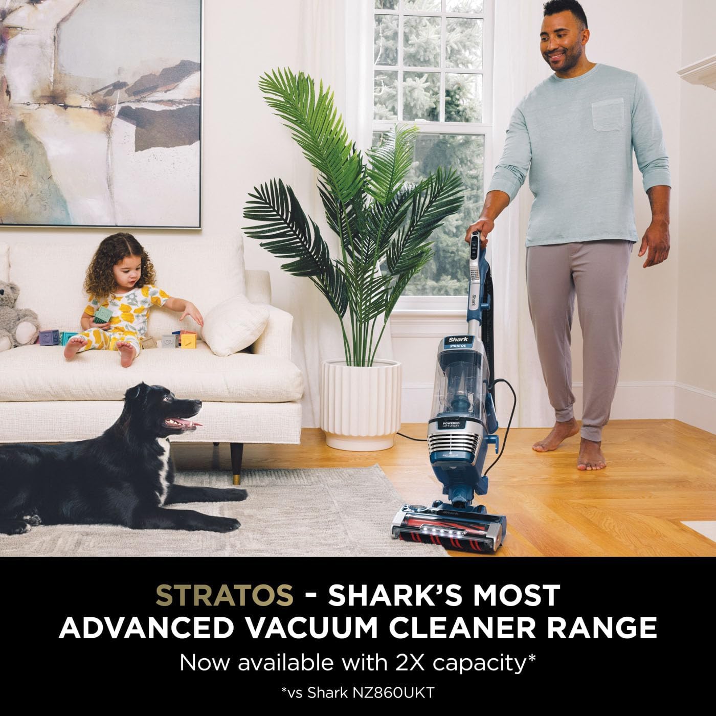 Shark Stratos XL Corded Upright Vacuum Cleaner Navy Blue 800W