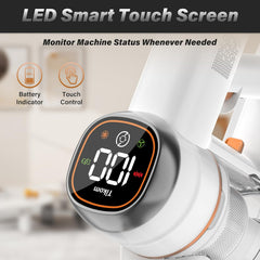 Tikom V500 Cordless Vacuum Cleaner 450W 40KPa Powerful Stick Vac with LED Display, Wall Dock, Handheld for Pet Hair & Floors