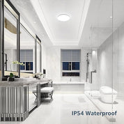15W 1500LM LED Ceiling Light, IP54 Waterproof, 100W Equivalent, Modern Flush Mount for Bathroom, Kitchen, Porch, Bedroom & More.
