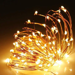 SHATCHI 20 LED Fairy String Lights - 2M Copper Wire, Battery Operated, Warm White, Waterproof for Indoor/Outdoor Christmas and Party Decor