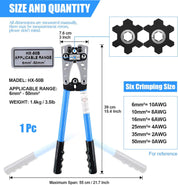 Battery Cable Lug Crimping Tool Kit 42Pcs