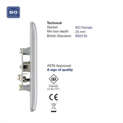 BG Electrical Single Co-Axial Socket