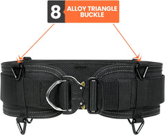 Padded 36'' Tool Belt for Men, Adjustable Work Belt with Heavy Duty Buckle Back Support for Carpenters, Electricians & Gardeners
