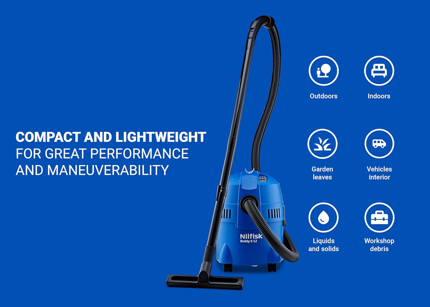 Nilfisk Buddy II 12L Wet and Dry Vacuum Cleaner