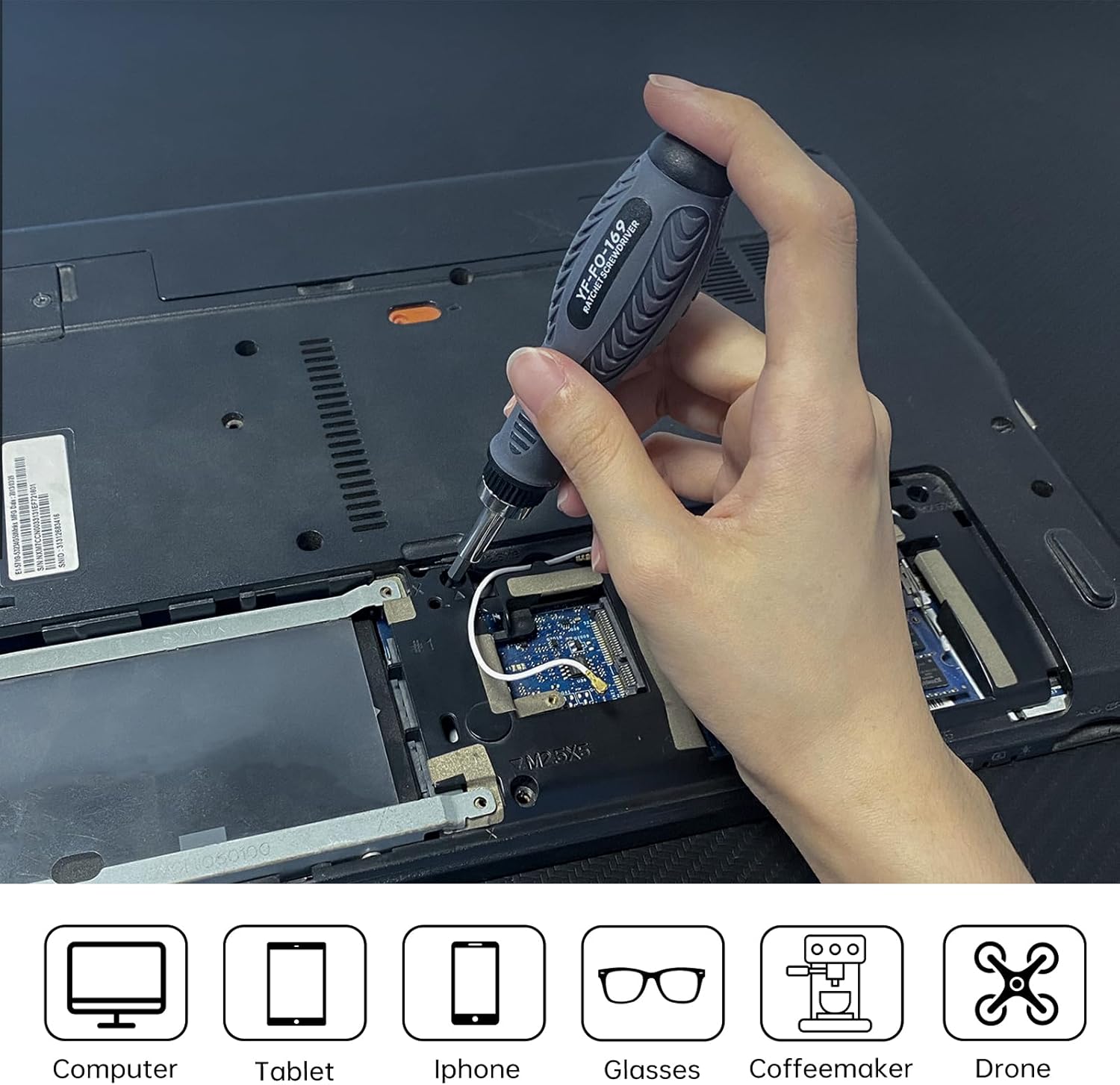 JAKEMY 180 in 1 Ratchet Screwdriver Multibit Precision Screwdriver Set Electronic Repair Tool Kit in Case Professional for DIY, PC, Phone, Laptop, Computer, Ring Doorbell, Xbox, Watch, Eyeglasses