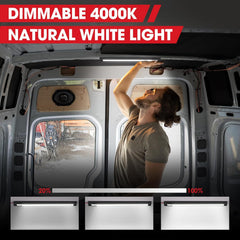 12V LED Light Strip 4000K Interior Trailer RV Cargo Van Shed Lights 2 Pack