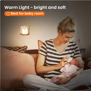 Plug-In Motion Sensor Night Light – 3 Modes, Dimmable LED 3000K Warm White with 3 Colours – 2 Pack for Hallway, Bedroom, Stairs