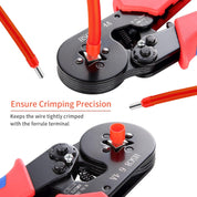 Ferrule Crimping Tool Kit 0.25-10mm² with 1250 Terminals