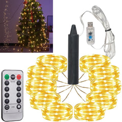 10 Piece Fairy Light String 2 Meter Copper Wire USB Port Operated Light Strings, 20 LED Beads Waterproof for Making Glass Lights DIY Different Scene Atmospheres Party(Multicolour)