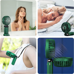 Foldable USB Handheld Fan 5 Speeds LED Display