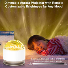 Aurora Projector Light with Remote, 16 Color Galaxy Mood Night Lamp