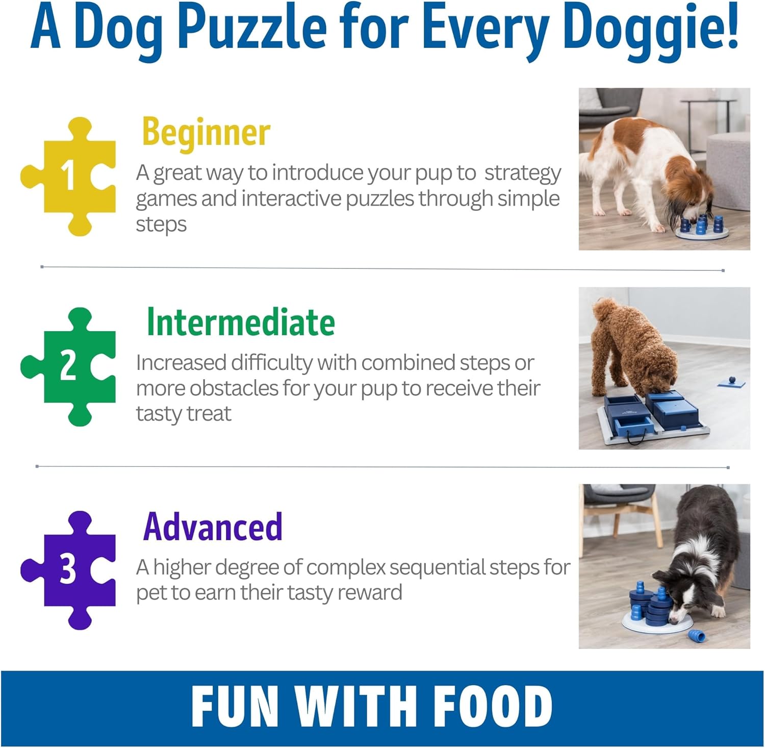 Dog Activity Strategy Game – Interactive Flip Board Intelligence Toy for Dogs