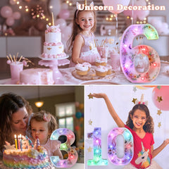 Unicorn LED Number 5 Light 18 Color Changing