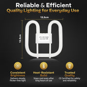 16W 2D Square CFL GR10q 2-Pin Bulb 3500K