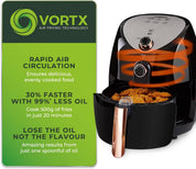 Tower T17021RG Family Size Air Fryer – 4.3L, 1500W, Rapid Air Circulation, 60-Min Timer, Black & Rose Gold