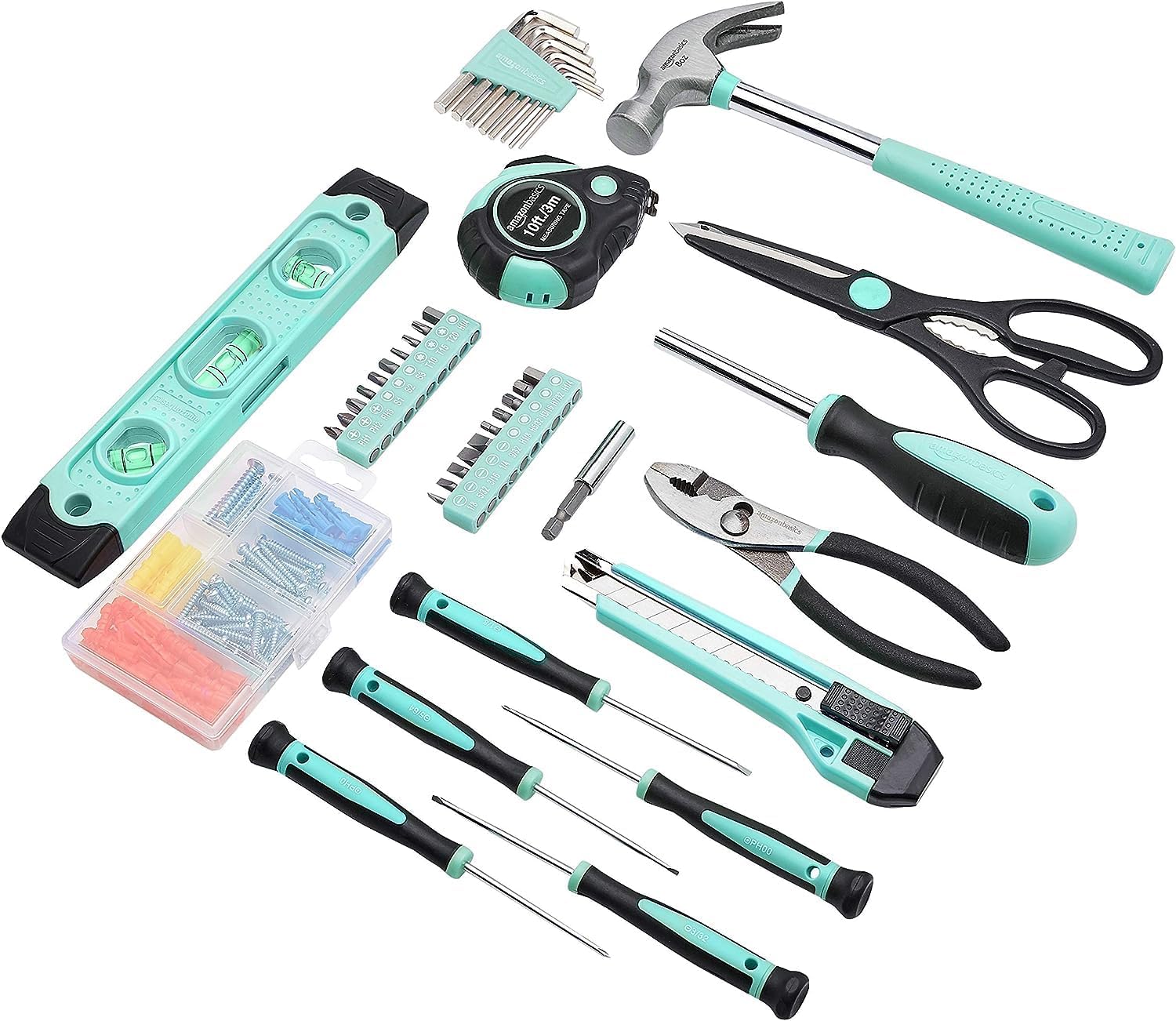 Amazon Basics 142 Piece Household Tool Kit with Case