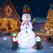 8FT inflatable snowman with LED festive lights