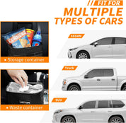 Car Trash Bin – Leak-Proof, Foldable, Waterproof with Lid, Straps & Pockets