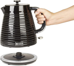 Devon 1.7L Black Electric Kettle – Lightweight, Cordless, Stylish, Fast Boil, Tea & Coffee, Perfect for Small Kitchens