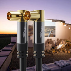 KabelDirekt – 4K TV Aerial Cable, Coaxial Cable, 90° Angled – 2m – Digital & Analogue – Available in 0.5-20m (Angled Plug/Socket, DVB-C/DVB-T/DVB-S, black)