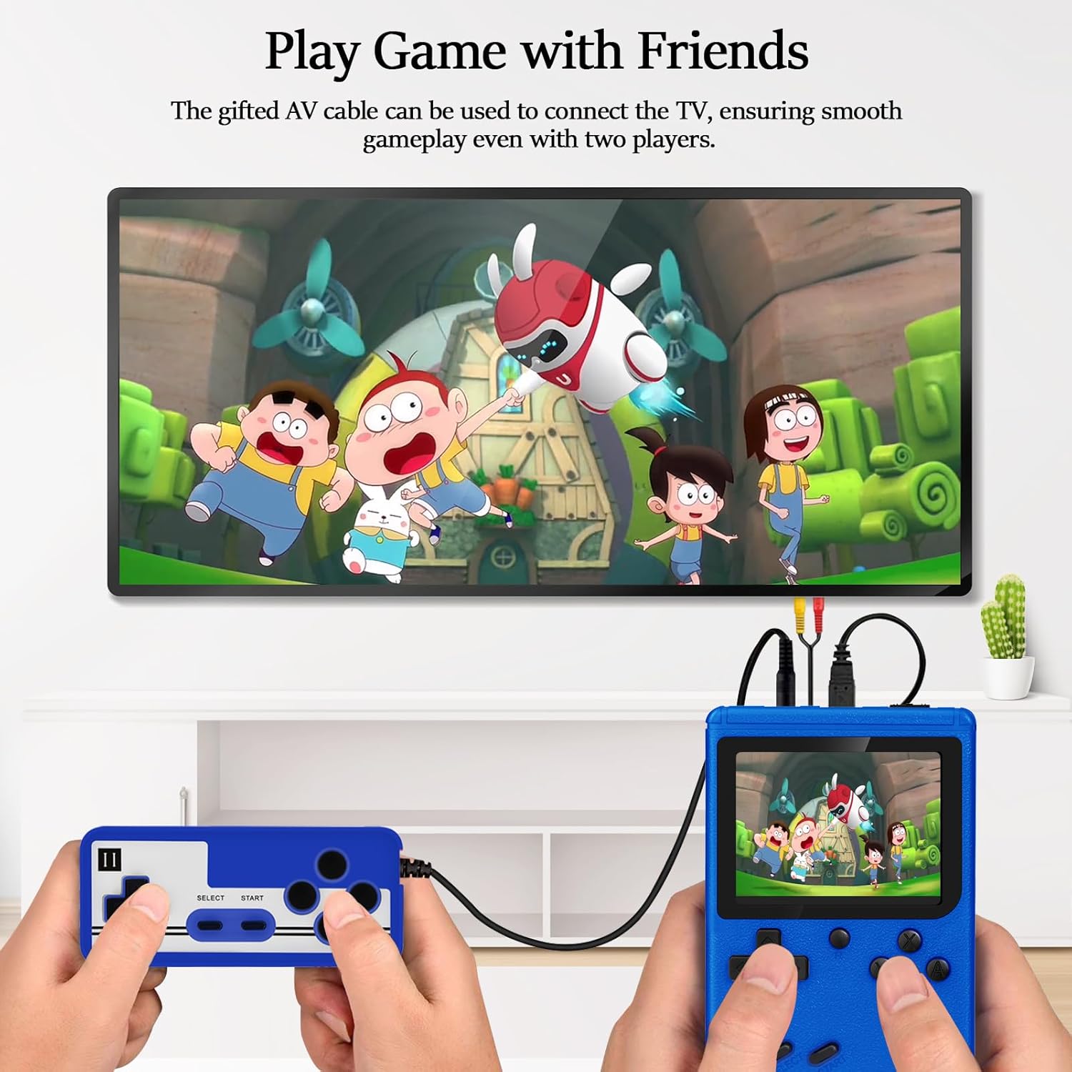 Handheld Game Console Boy – 500 Classic FC Games, 3" Screen, Rechargeable, Portable
