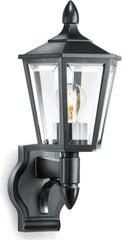 Outdoor Wall Light L 15 S black- 180° Motion Sensor, 10 m Reach,max. 60 W, Classic Design, for Entrance and Fronts