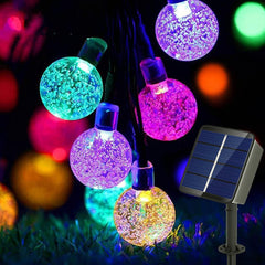 Solar Fairy Lights Outdoor, 30LED Waterproof Solar Garden Lights, 8 Mode 7M Indoor/Outdoor Solar String Lights for Garden Patio Yard Home Christmas Parties Wedding(Colorful)