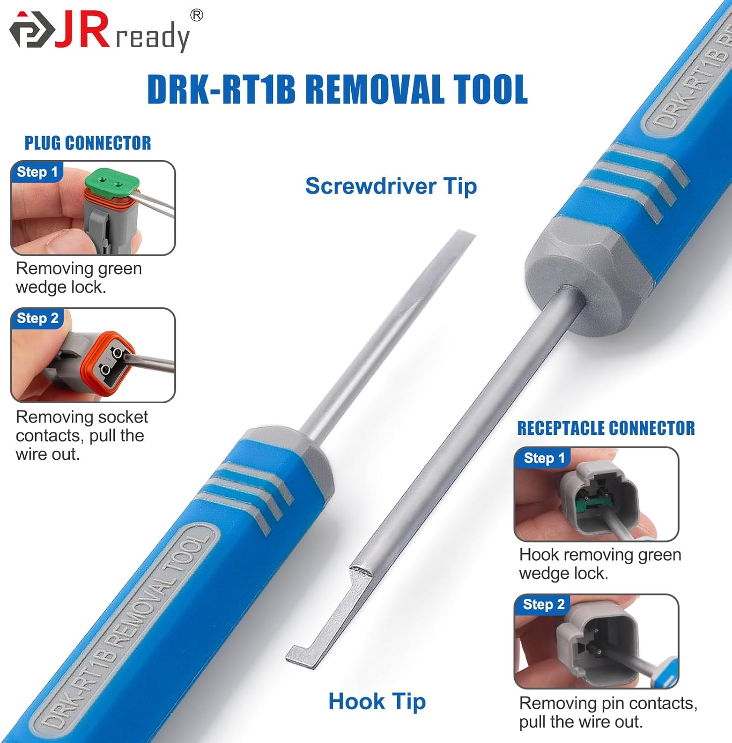 JRready ST5231-08 Deutsch Pin Removal Tool Kit 12PCS
