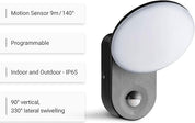 Mains Powered Outdoor Wall Lights, IP65 Waterproof, 15W LED, PIR Motion Sensor, 1300LM Cool White for Garage & Driveway.