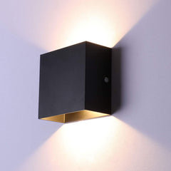 Modern LED Wall Lights for Living Room – 6W Black Aluminum Up Down Indoor Wall Lamp, Hardwired Sconce Lighting for Bedroom, Hallway & Home Decor