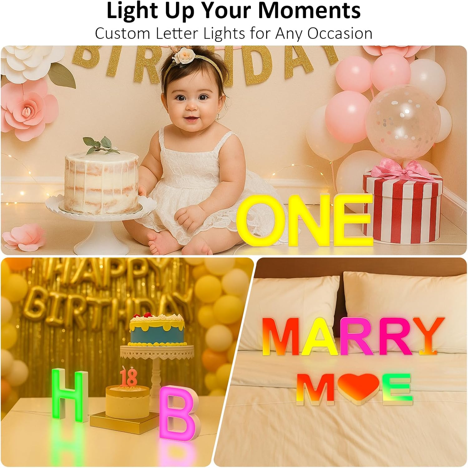 LED Letter U USB Colour Changing Night Light