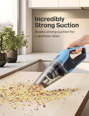 Cordless Handheld Vacuum Cleaner, 8Kpa Powerful Suction Lightweight Portable Mini Vac with 25–30Mins Runtime, Rechargeable Quick Charge Vacuum for Home, Car, Carpet, Pet Hair & Stairs Cleaning