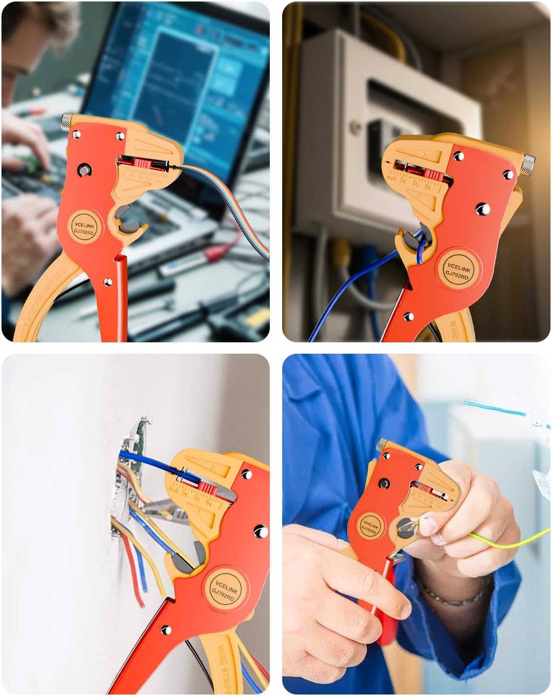 Automatic Wire Stripper Cutter 14–24 AWG