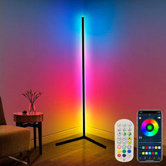 DeeprBling Smart LED Floor Lamp, 165cm, 16 Million Colour Changing Standing RGB Corner Light with Music Sync, Remote & App Control, DIY Mode & Timing, Modern Mood Lighting for Living Room