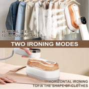 Travel Iron Portable Handheld Clothes Steamer for Wrinkle-Free Clothes On the Go - Steam Generator Iron Ideal Travel Essentials for Travel & Home Use (White)