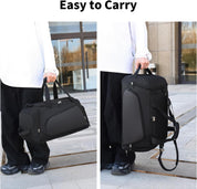 Waterproof Gym Duffel Bag with Shoe Compartment & Wet Pocket for Men and Women