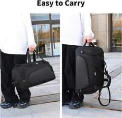 Waterproof Gym Duffel Bag with Shoe Compartment & Wet Pocket for Men and Women