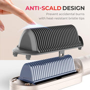 2-in-1 Hair Straightener Brush UK, Anti-Scald, Fast Heating, 5 Temp Settings