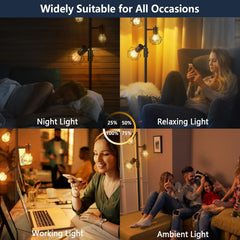 Lighting system with various settings including night light, relaxing light, working light, and ambient light.