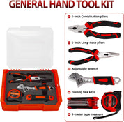 MANUFORE 81pcs 3-Layer Household Tool Set with Cordless Screwdriver