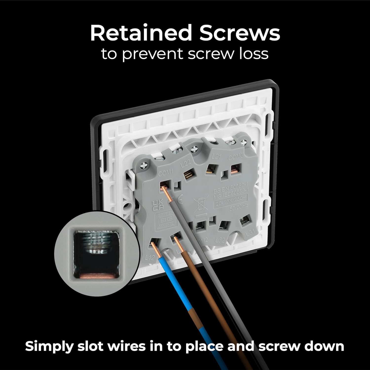 Triple 2 Way Screwless Wall Light Switch Polished Copper