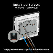 Triple 2 Way Screwless Wall Light Switch Polished Copper
