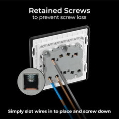 Triple 2 Way Screwless Wall Light Switch Polished Copper