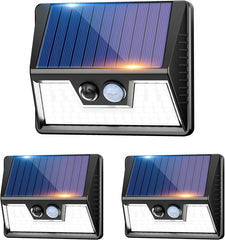 6-Pack Solar Motion Sensor Lights, LED, IP65 Waterproof, 3 Lighting Modes, Super Bright for Wall, Garden, Fence, Yard, Driveway