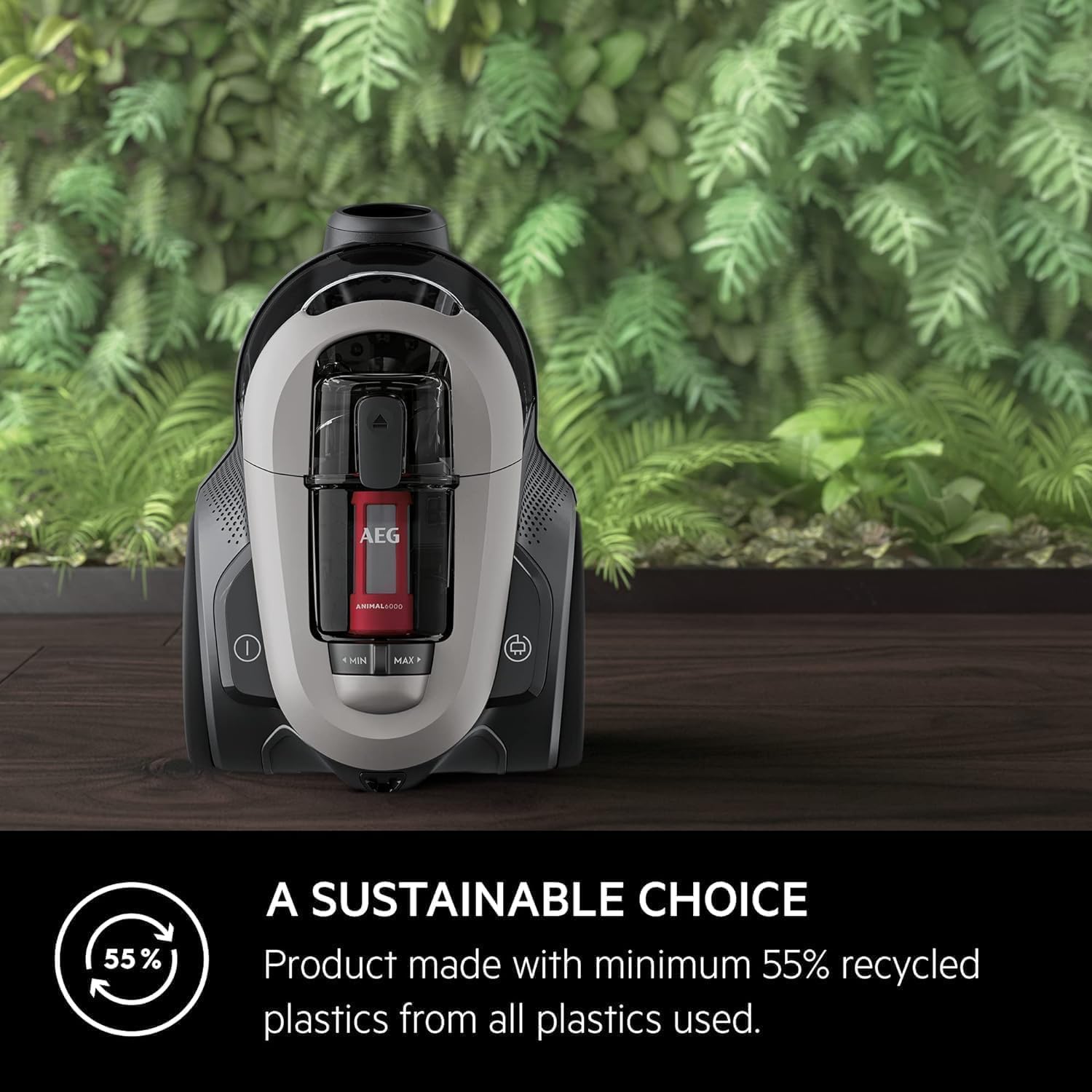 AEG 6000 Bagless Vacuum Cleaner AL61A4UG – 600W Powerful Suction, Pet Hair Remover for Carpet & Hard Floor, Compact & Quiet (74dB)