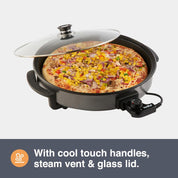 Large 6L Electric Multi Cooker Pan 42cm – 1500W Non-Stick Frying Pan with Lid & Adjustable Temperature Control
